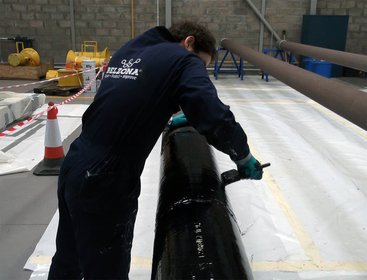 One coat of Belzona 2141 applied over cured 5892
