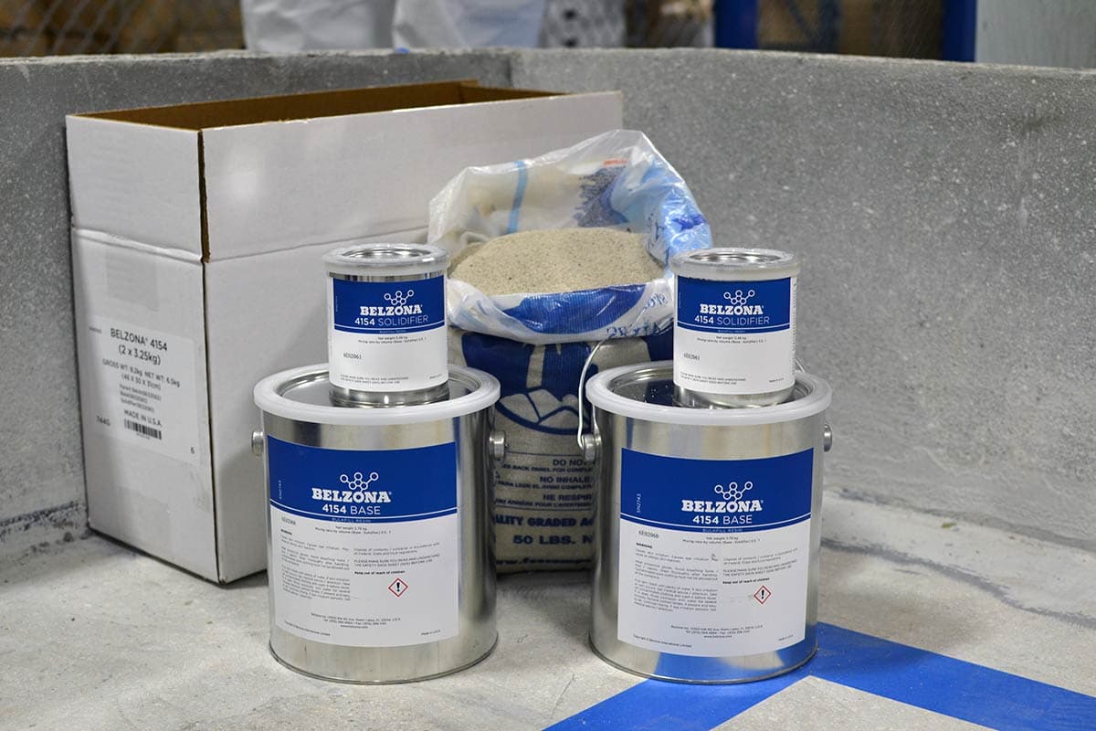 Belzona 4154 with a locally sourced aggregate