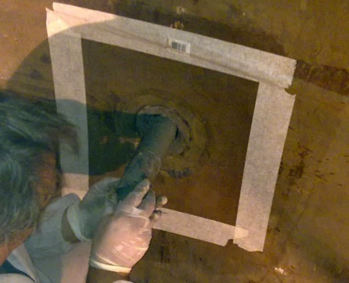 Belzona 4301 (Magma CR1 Hi-Build) nozzle insert being installed for nozzle protection