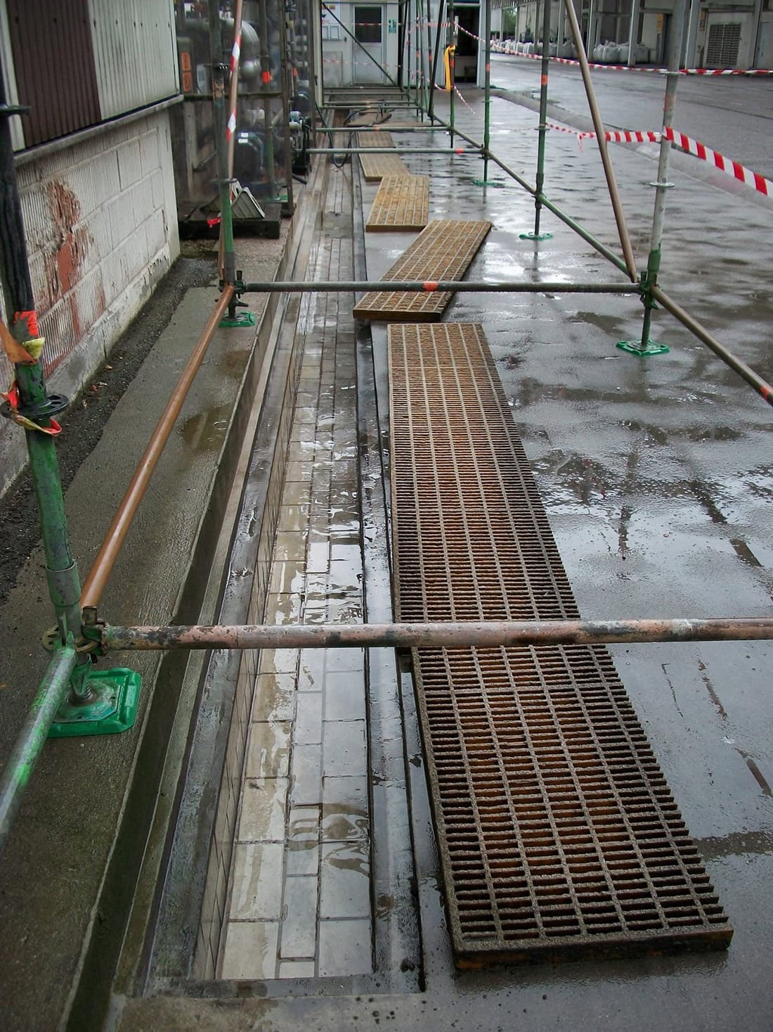 Damaged porous chemical drain