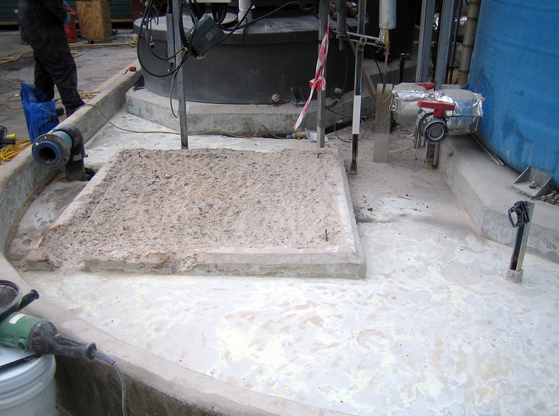Bund area before coating