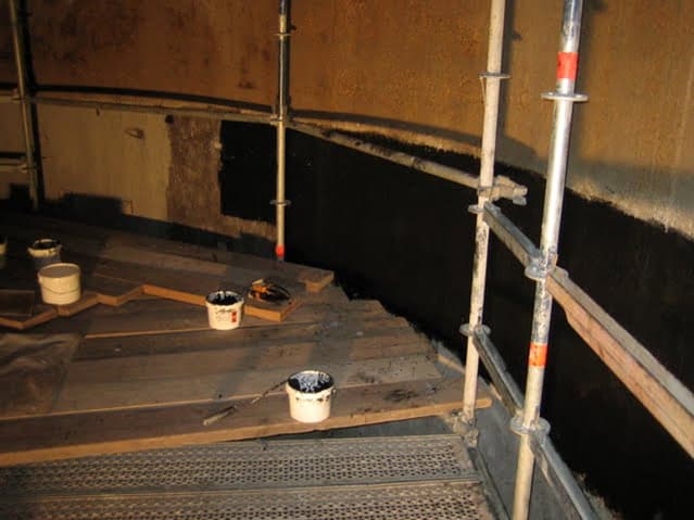 Section of silo coated in Belzona 4351