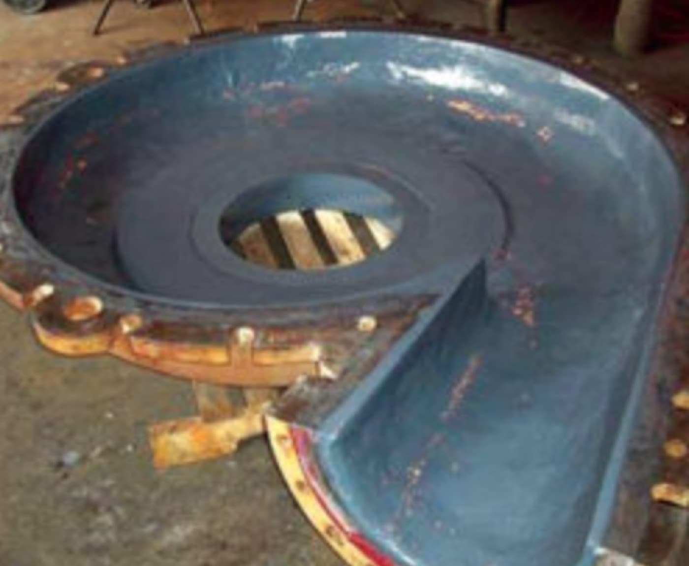 Chute lined with an abrasion-resistant system by Belzona Baton Rouge