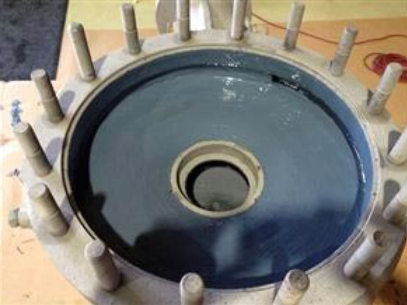 Stock pump internals rebuilt and coated to restore the hydraulic surface