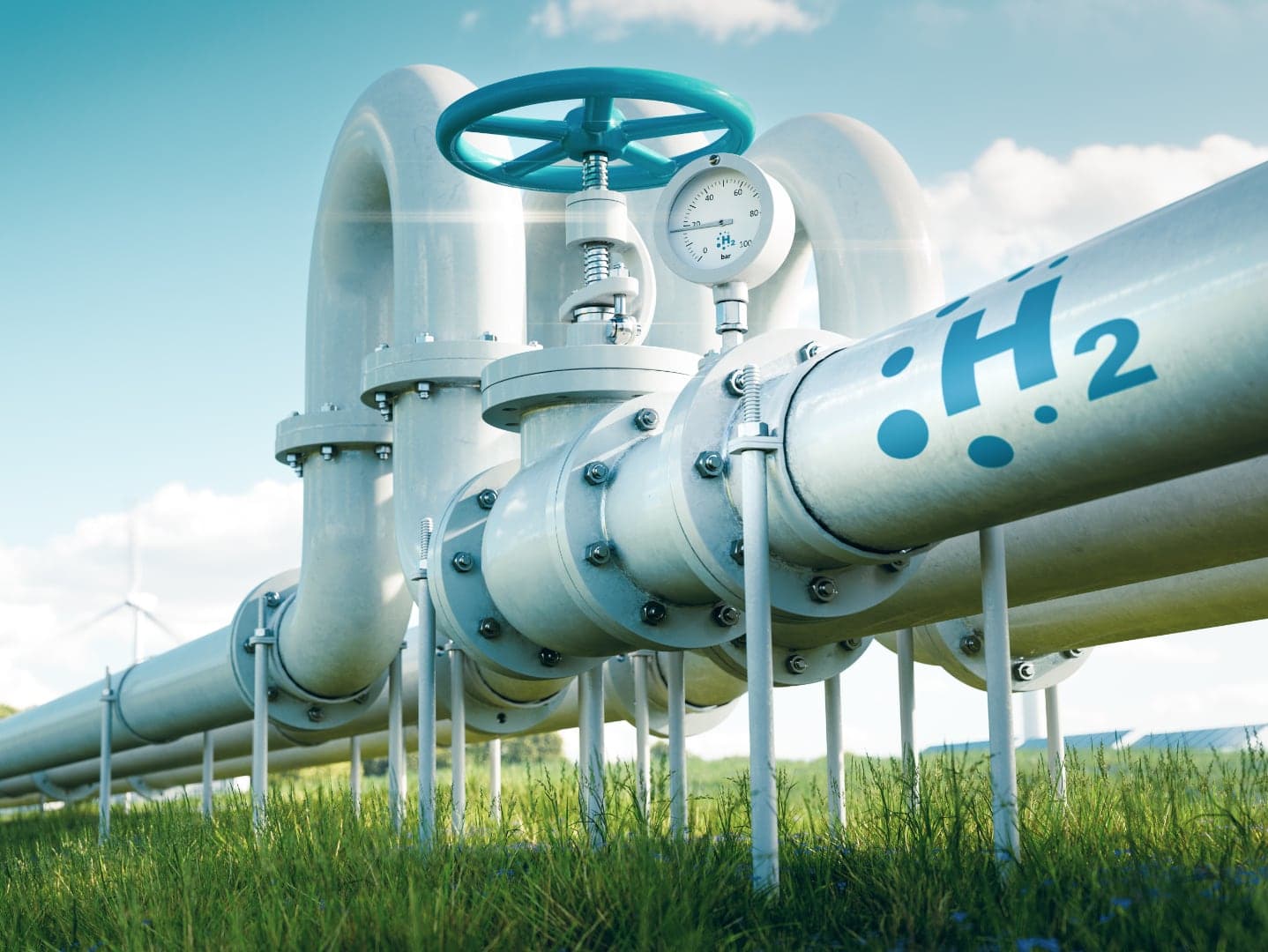 Hydrogen (H2) transmission pipeline and valve station